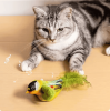 Interactive Cat Toy - Indoor Cat with Catnip Interactive Chirp Bird Teaser - Cat Teasing Artifact - Bird Feathers and Sound Attracting Kitten Artifact