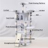 Cat Tree 67 Inch Multi-Level Large Tall Cat Tower with 3 Plush Top Perches,4 Sisal Scratching Post Cat Condo Play House Kitty Activity Center