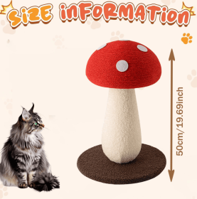 Large Size Cat Scratching Board, 23.6 Inch L Shape Cat Scratching Pad Wall Mounted, Cat Scratching Board With Ball Toy For Indoor Cats To Play (Option: Mushroomshaped)
